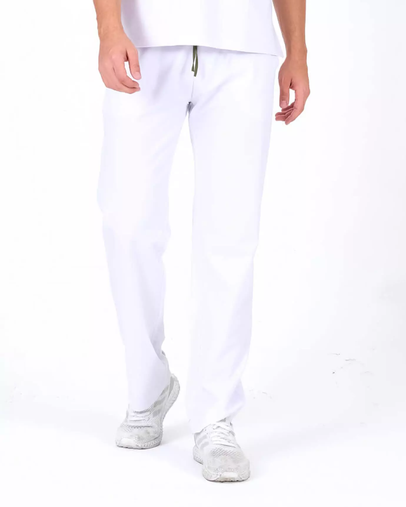 Erkek Hemşire Forması Premium Beyaz Pantolon