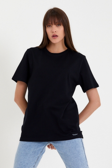 Feliplini® Kadın Siyah Basic Tişört