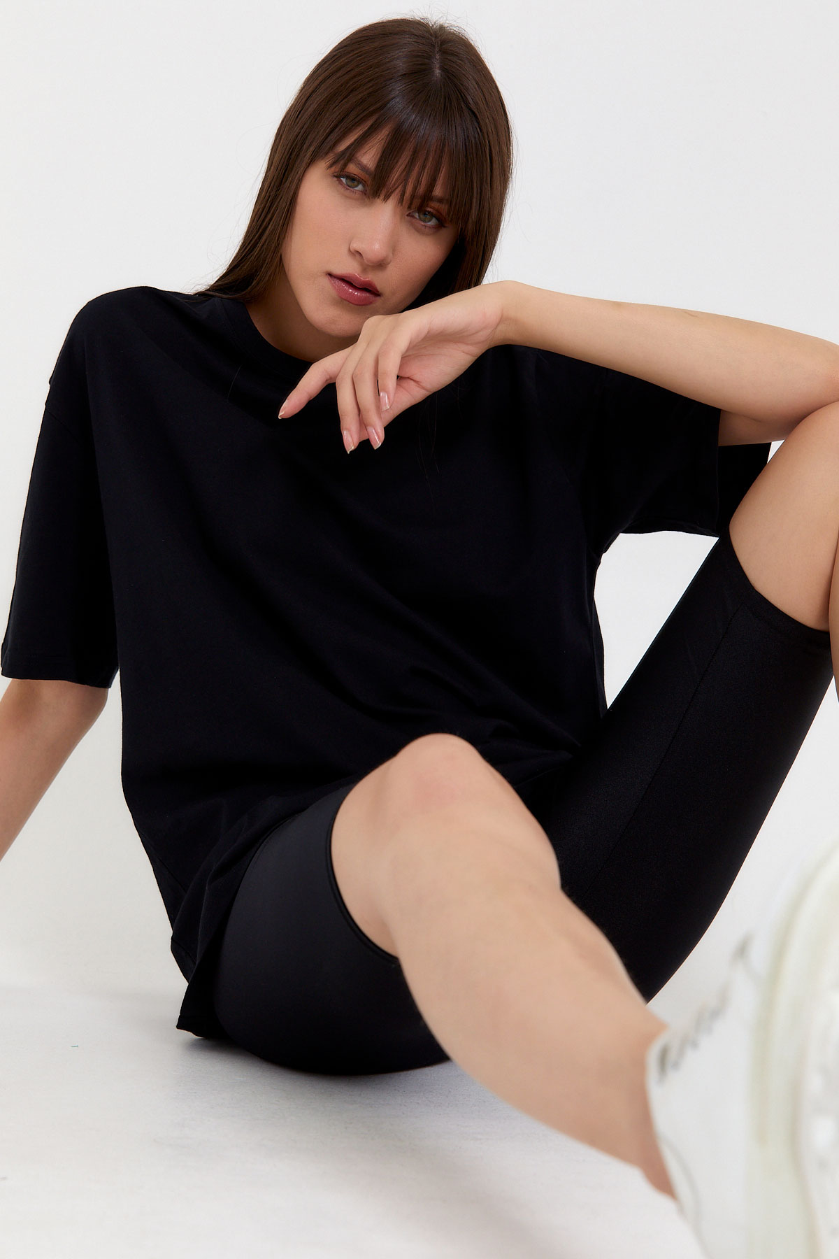 Feliplini® Kadın Siyah Oversize Tişört