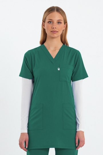 1004 Basic Cerrahi Yeşil Tunik Forma Üstü