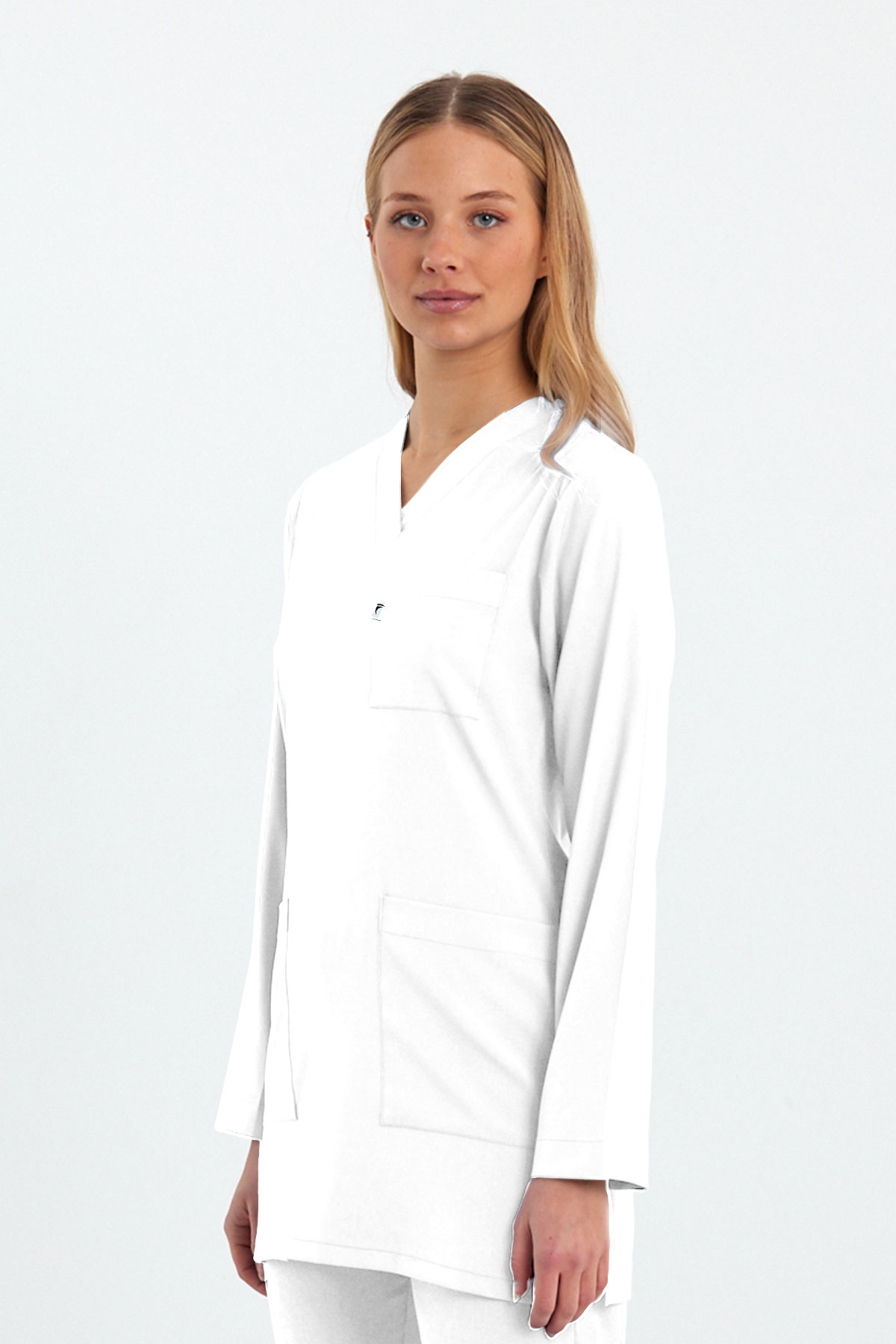1005 Basic Beyaz Tunik Forma Üstü
