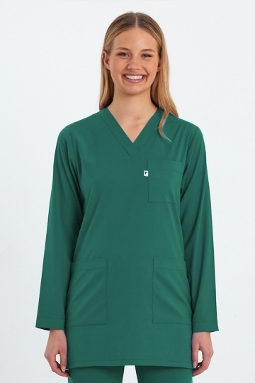 1005 Basic Cerrahi Yeşil Tunik Forma Üstü